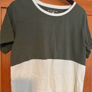 United By Blue Olive and Cream Tee